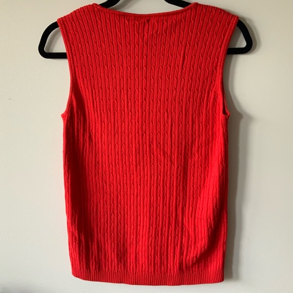Red Knit Sleeveless Top - Picture 8 of 10